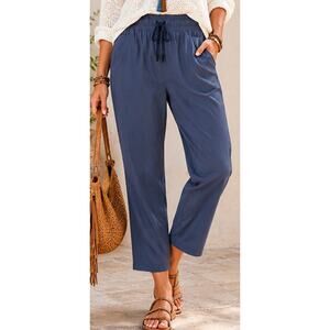 prAna Blue Hiking Activewear Pants Lightweight Stretch Travel Outdoor Cropped XS